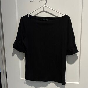 Ralph Lauren cotton Black Short Sleeve Women's Top